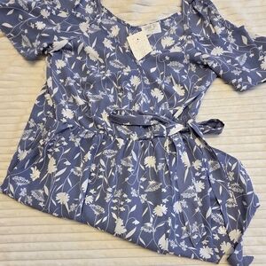 SIENNA SKY -Floral Blue Women's Dress